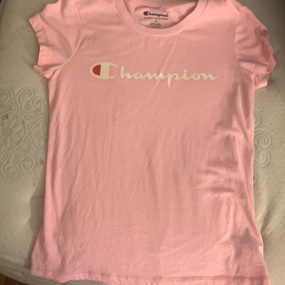Selling pink champion shirt medium size